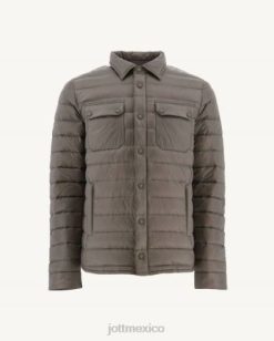 Jott Hombre Chaquetas | Jott Chaqueta acolchada ligera con cuello camisero Cris color topo hombres 6L88357