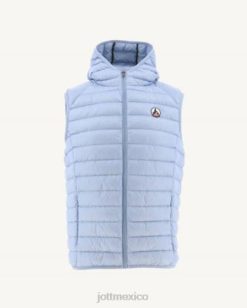 Jott Hombre Chaquetas | Jott chaqueta de plumón sin mangas con capucha azul suave pat hombres 6L88414