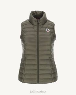 Jott Hombre Chaquetas | Jott chaqueta de plumas ligera sin mangas ejército seda mujer 6L88591