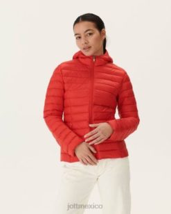 Jott Hombre Chaquetas | Jott chaqueta ligera con capucha cloe rojo fuego mujer 6L88729