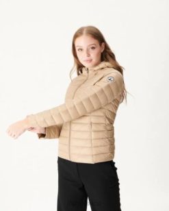 Jott Mexico | Jott chaqueta ligera con capucha cloe beige mujer 6L88619