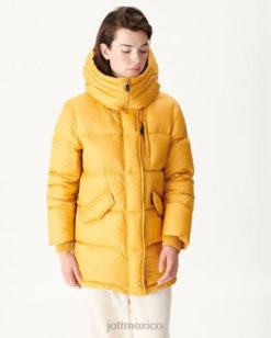 Jott Mujer | Jott chaqueta acolchada con capucha delhi para frío extremo de moutarde mujer 6L88629